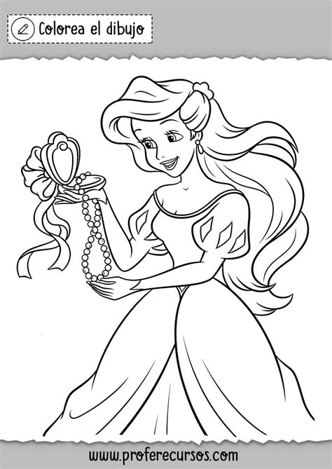 dibujos para colorear princesas de disney